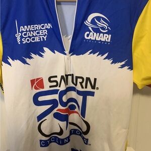 Vintage Canari Saturn Cycling Tour Mens Sz S Jersey 1/2 Zip Shirt